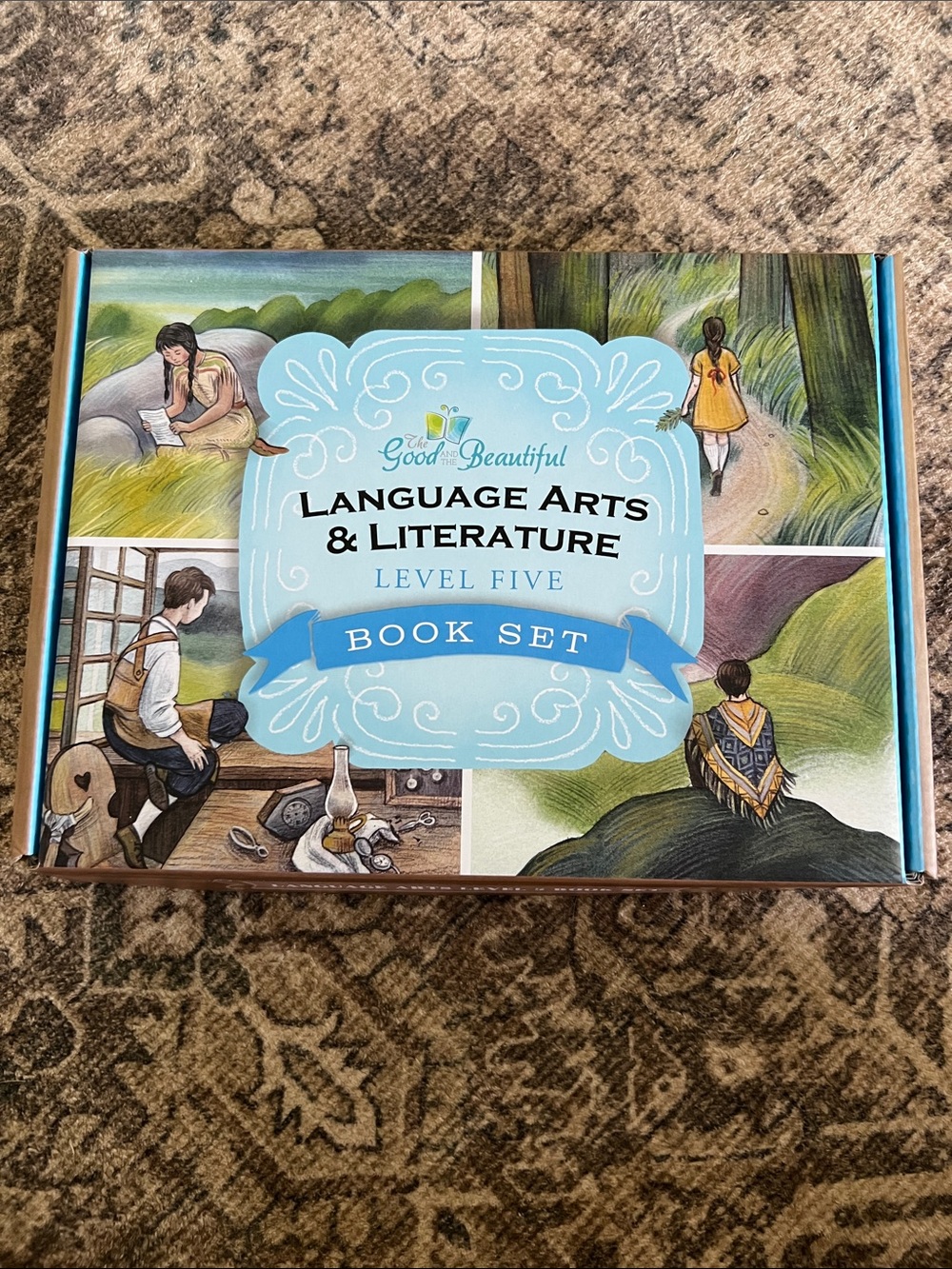 The Good and The Beautiful Language Arts & Literature Level Five Book Set - Blue